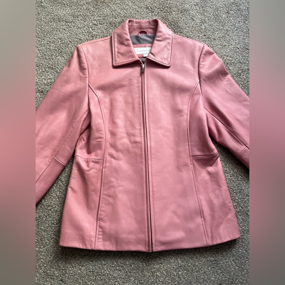 Vintage Pink Real Leather Jacket (6)